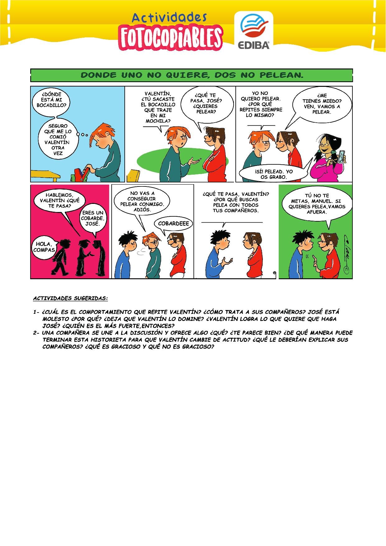 Enseñar con Cómics Nº 5 Bullying