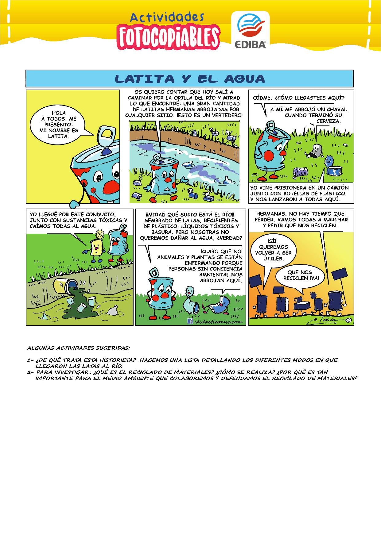 Enseñar con Cómics Nº 6 Latita y sus amigos