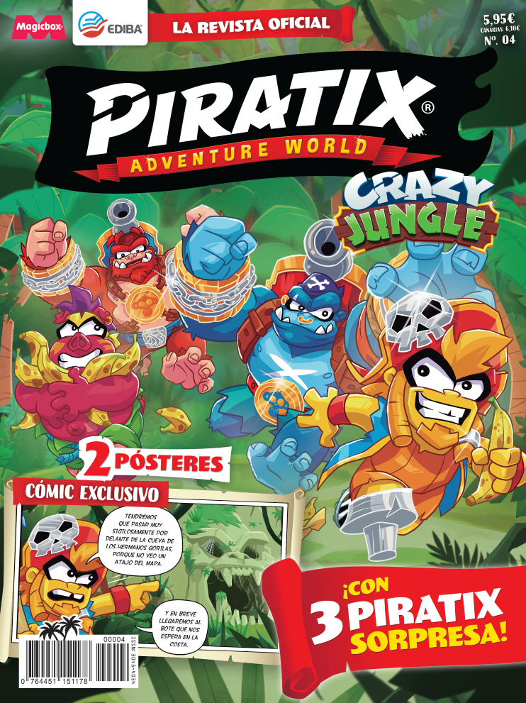 Revista Piratix Nº 4 Adventure World. Serie Crazy Jungle
