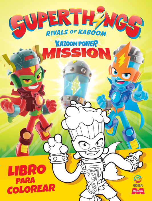 Libro para Colorear Superthings Nº 15 Kazoom Power - Mission