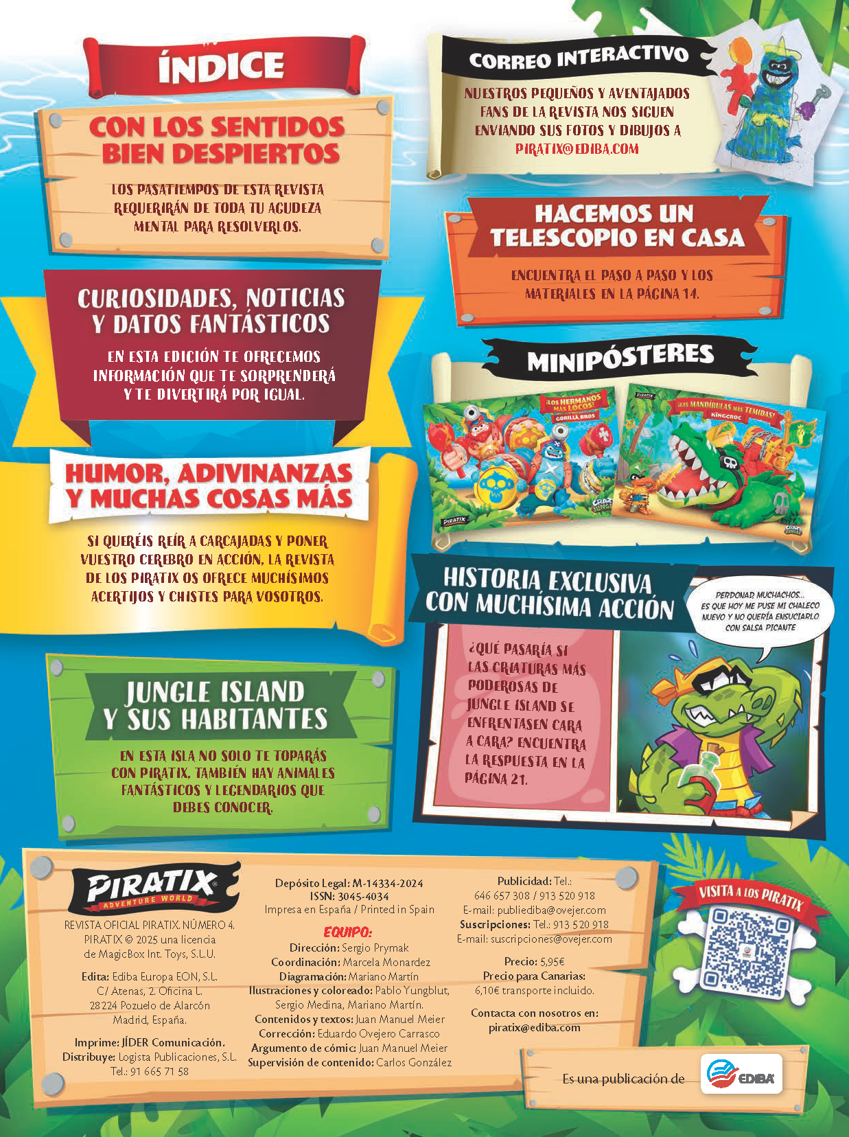 Revista Piratix Nº 4 Adventure World. Serie Crazy Jungle