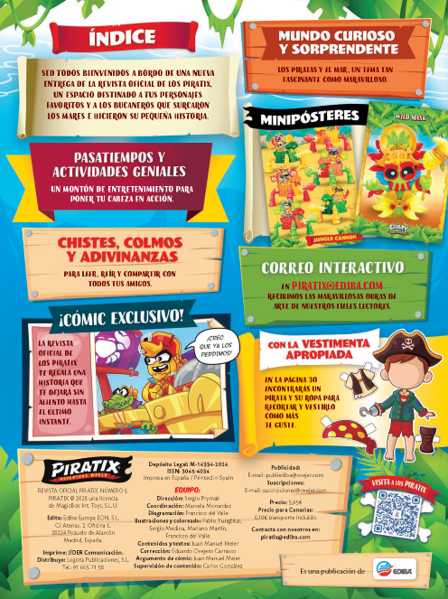 Revista Piratix Nº 5 Adventure World. Serie Crazy Jungle
