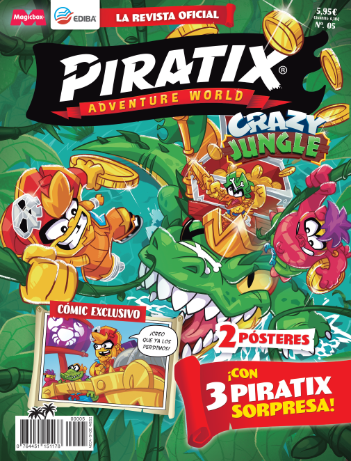 Revista Piratix Nº 5 Adventure World. Serie Crazy Jungle