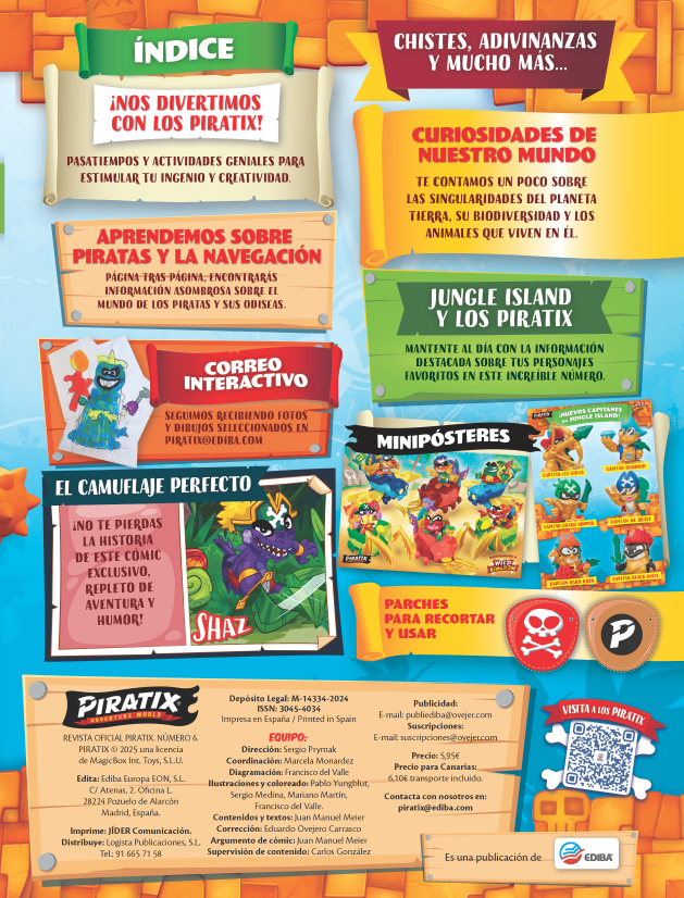 Revista Piratix Nº 6 Adventure World. Serie Wild Kingdom