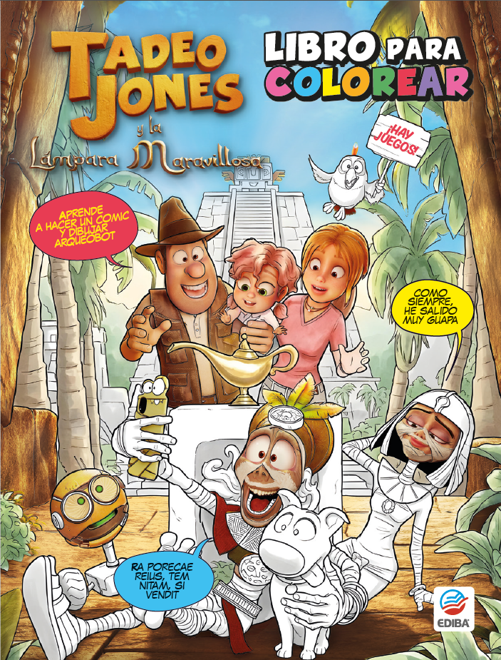 Libro para Colorear Tadeo Jones - La lámpara maravillosa