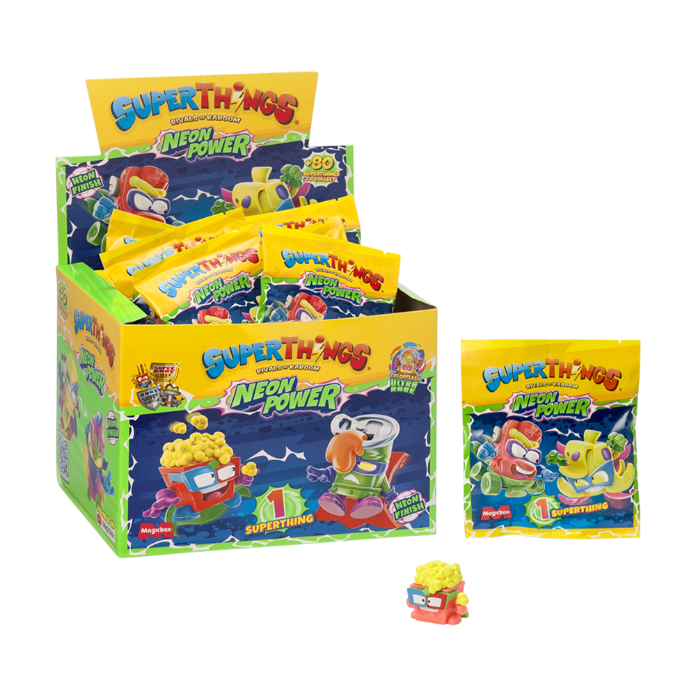 Pack 10 Sobres Superthings Serie Neon Power