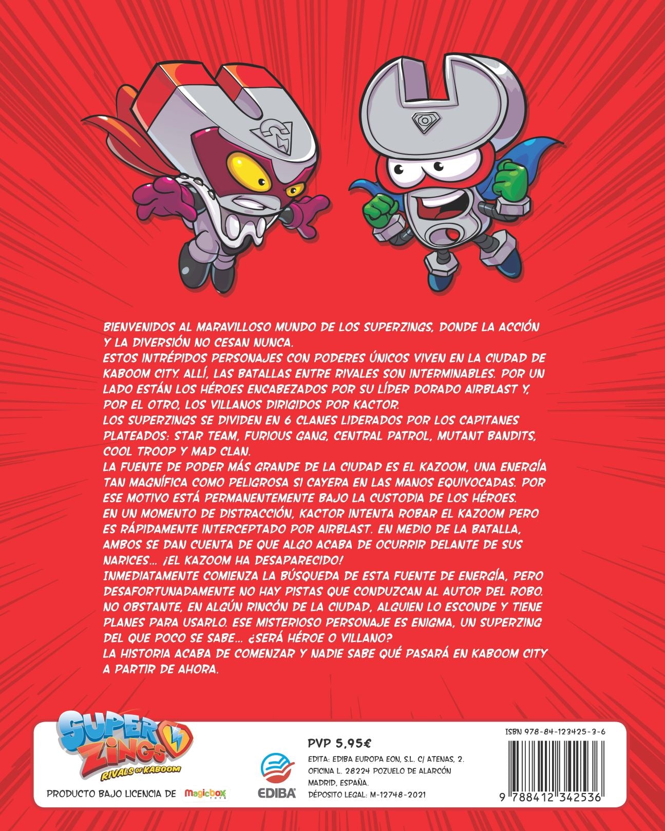 Libro para Colorear Superzings Nº 6 Series 1