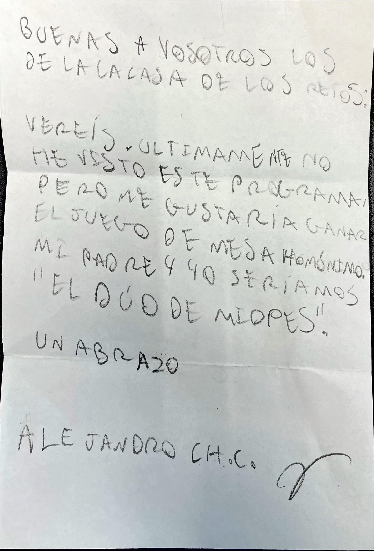 Concurso Juego 'La Casa de los Retos'