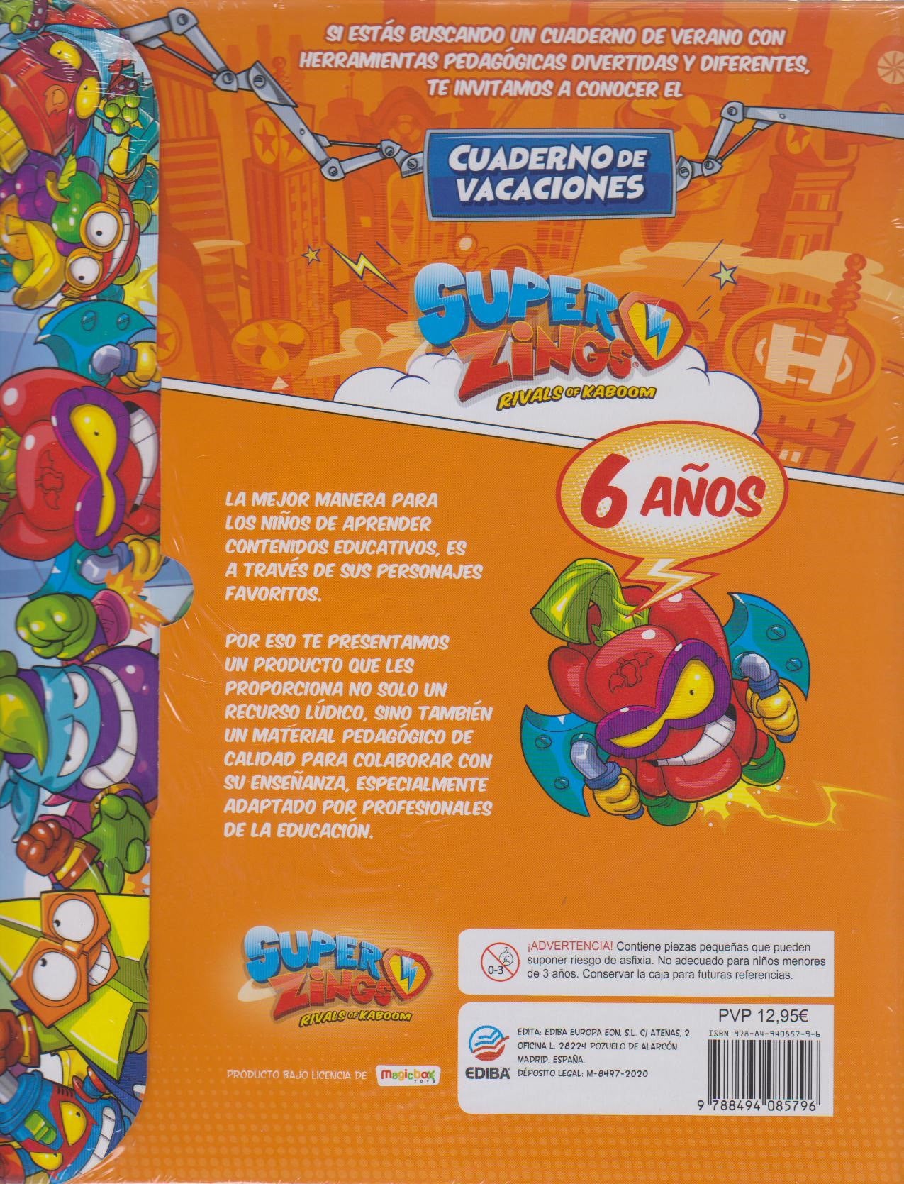 Cuaderno de Vacaciones 2020 - Juega y Aprende con los Superzings - 6 Años