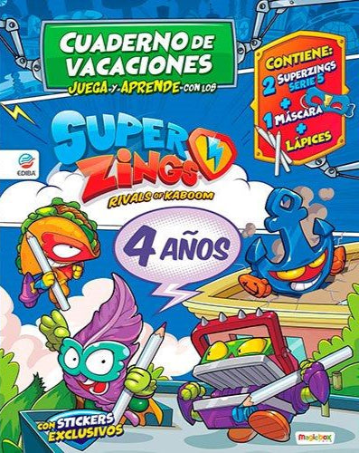 Cuaderno de Vacaciones 2020 - Juega y Aprende con los Superzings - 4 Años