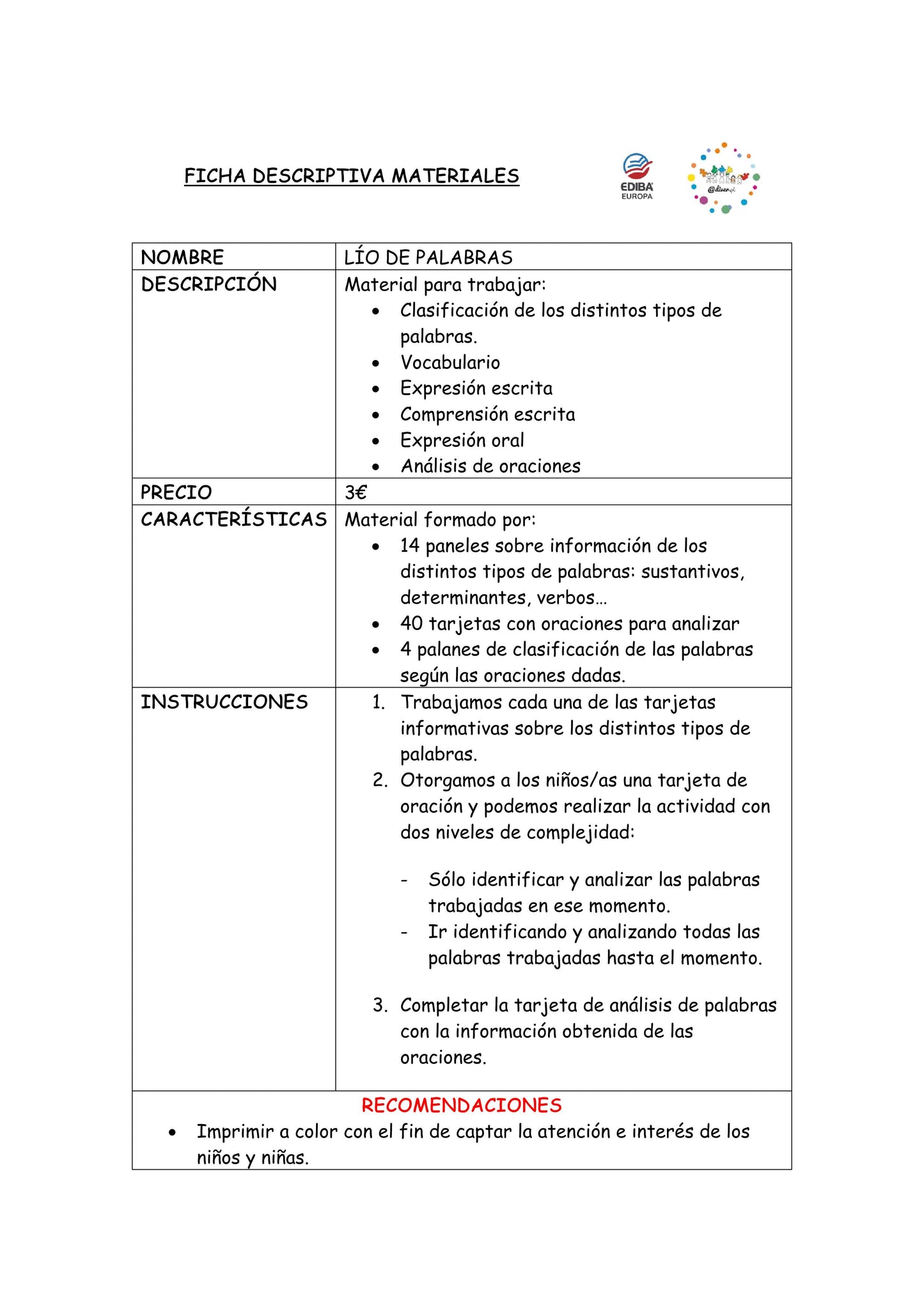 LÍO DE PALABRAS