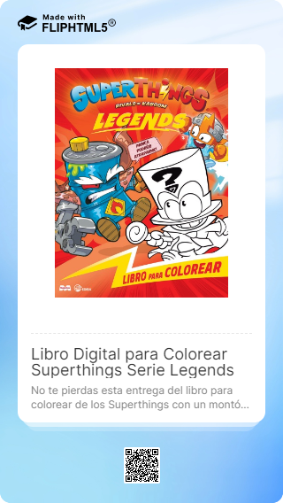 Libro para Colorear Superthings Nº13 Serie Legends