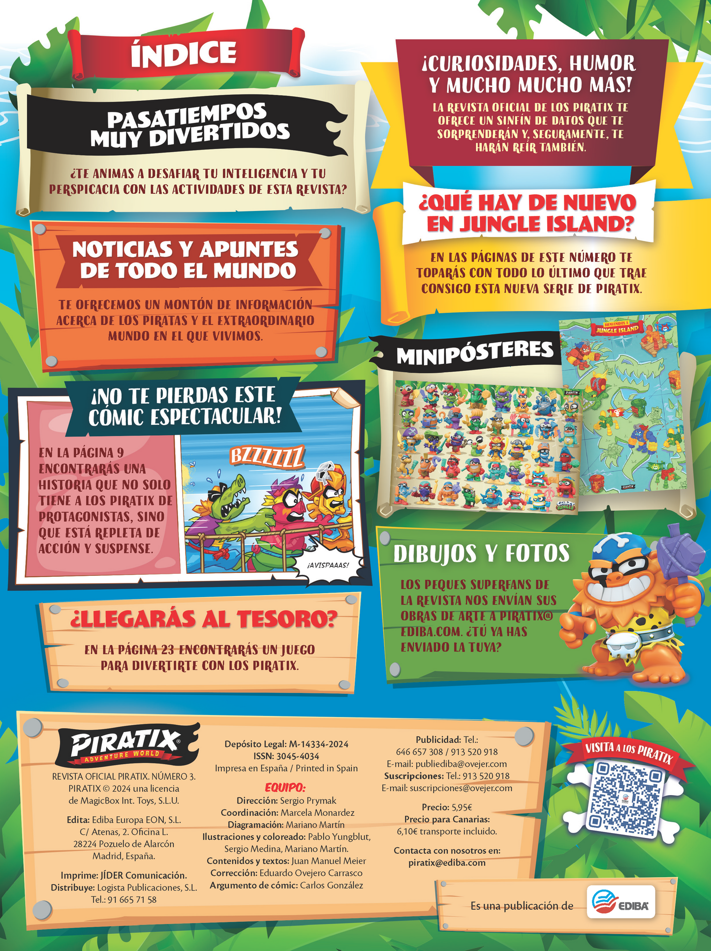 Revista Piratix Nº 3 Adventure World. Serie Crazy Jungle