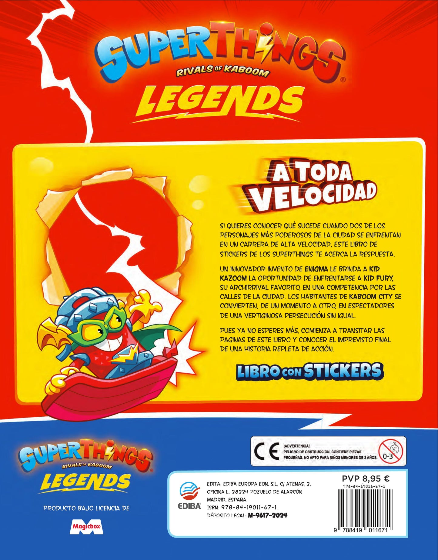 Libro con Stickers Superthings Nº11 Serie Legends