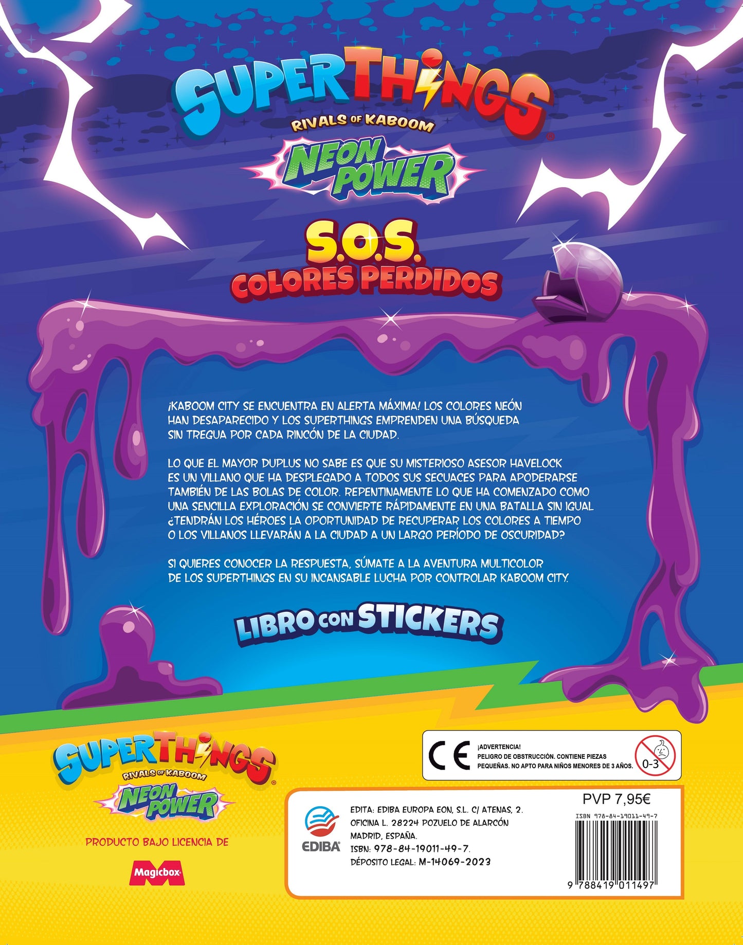 Libro con Stickers Superthings Nº 9 Serie Neon Power
