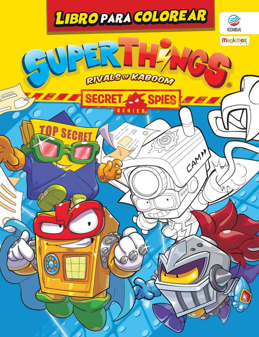 Libro para Colorear Superthings Nº 4 Serie Secret Spies