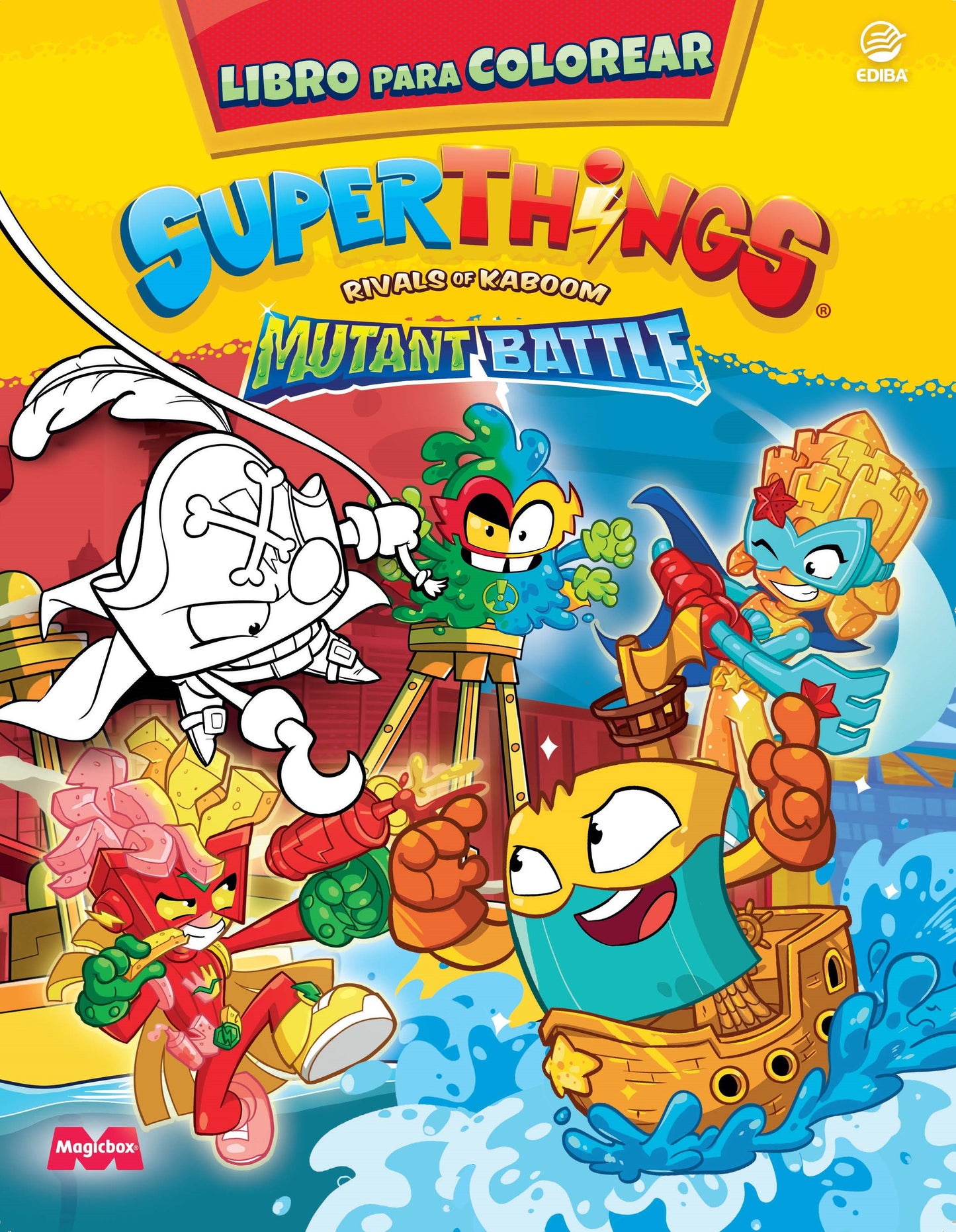 Libro para Colorear Superthings Nº12 Serie Mutant Battle