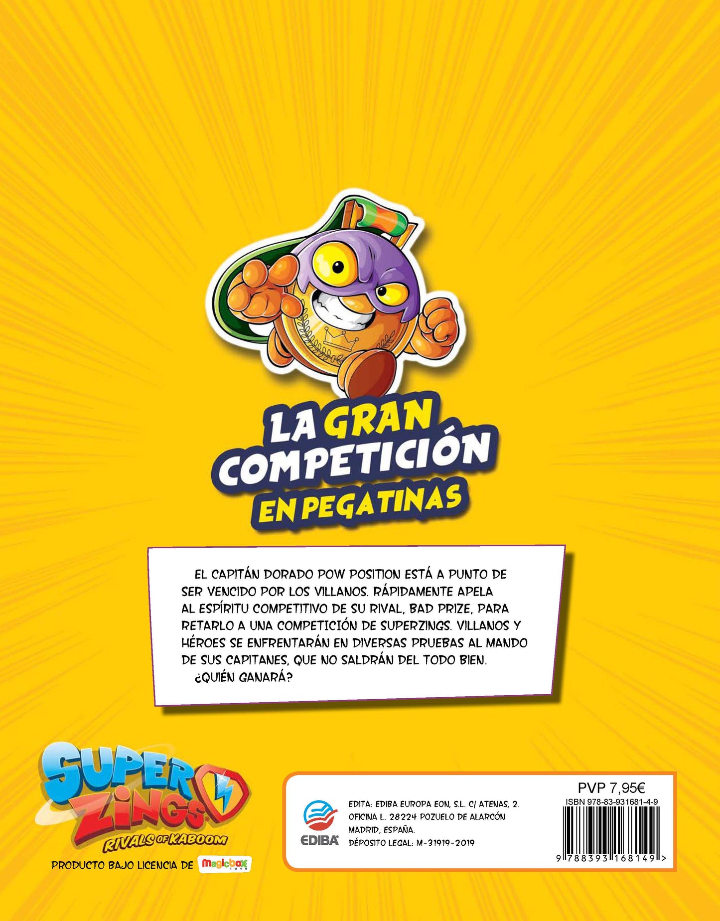 Libro con Stickers Superzings Nº 1 Series 4
