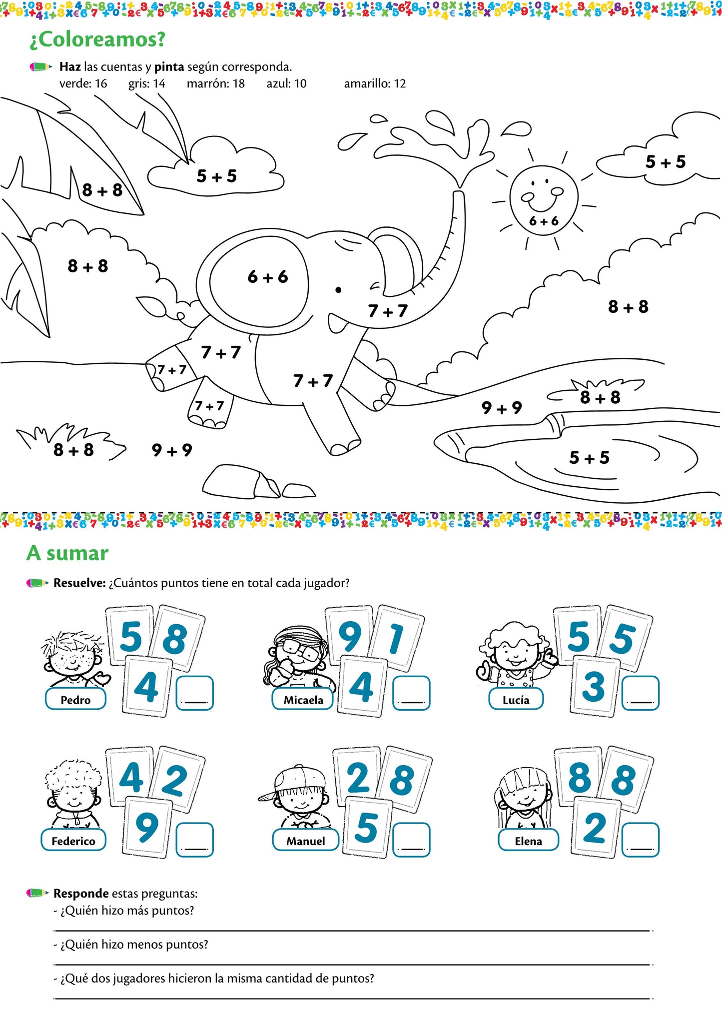 Fichas Educativas Nº 9 - Aprende Sumas con llevada
