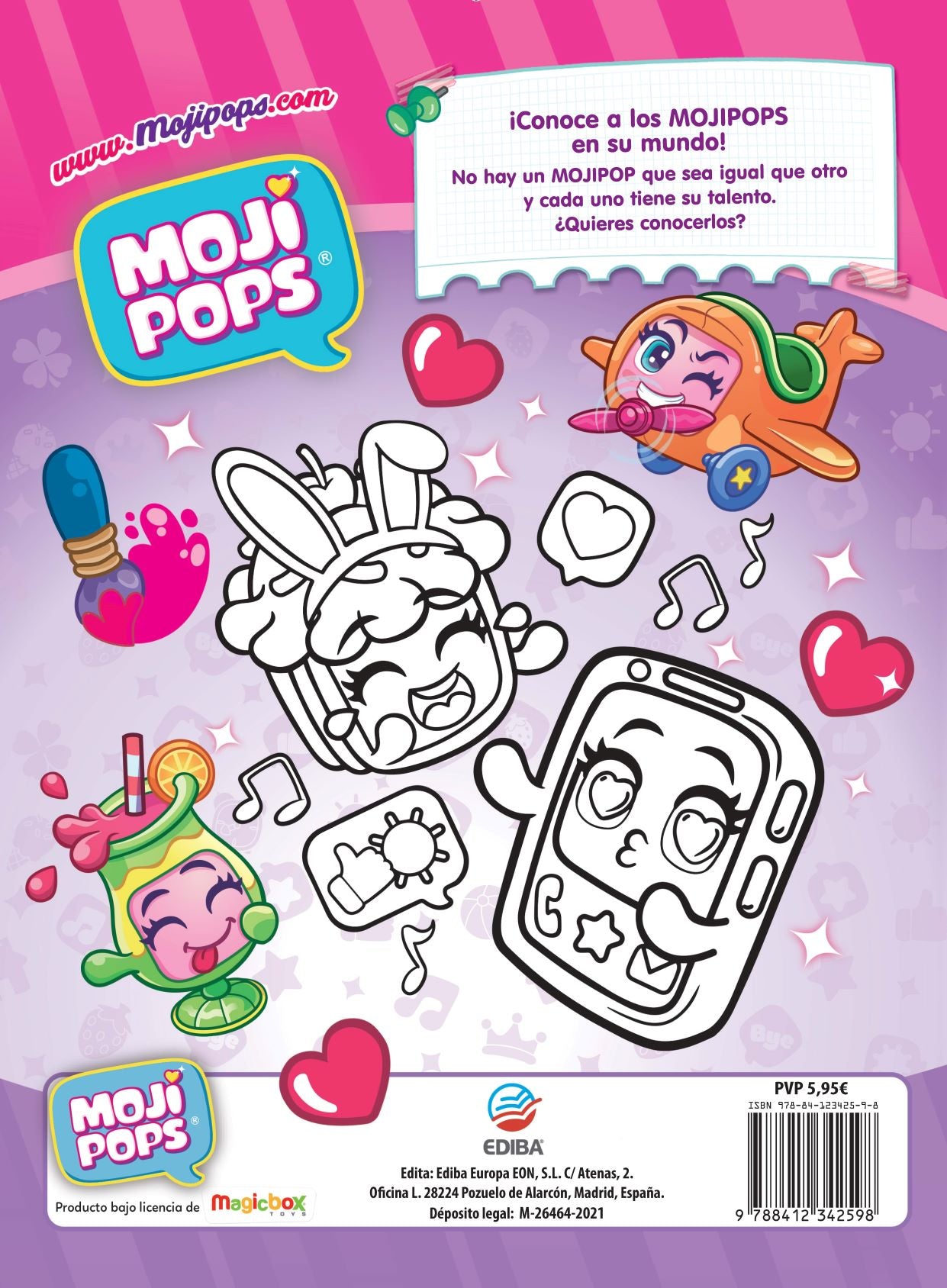 Libro para Colorear MojiPops Nº 2