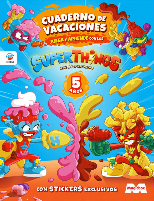 Cuaderno de Vacaciones 2024 - Juega y Aprende con los Superthings - 5 Años