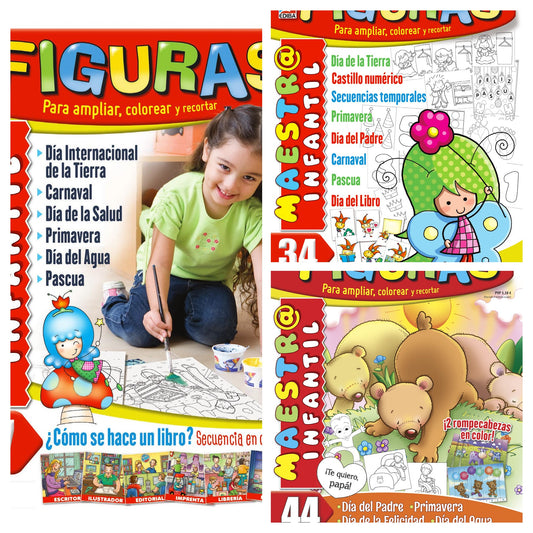 Figuras Maestr@ Infantil - Pack 3 Revistas Primavera