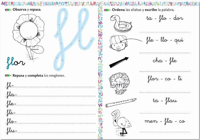 Fichas Educativas Nº 3 - Aprende las Sílabas trabadas