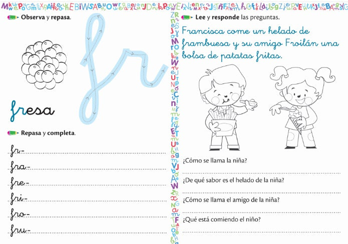 Fichas Educativas Nº 3 - Aprende las Sílabas trabadas