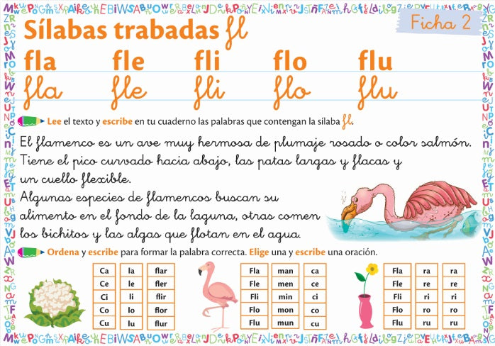 Fichas Educativas Nº 3 - Aprende las Sílabas trabadas