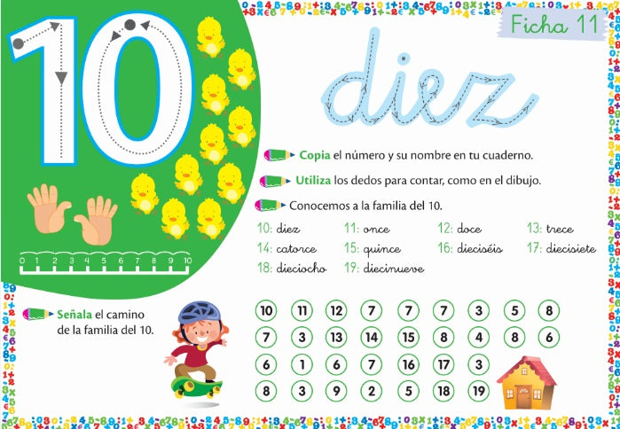 Fichas Educativas Nº 2 - Aprende los Números menores de 100