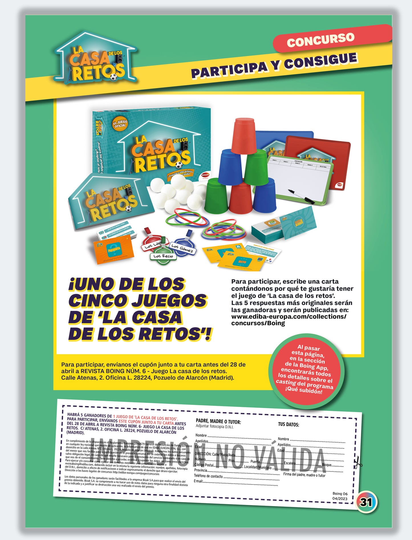 Concurso Juego 'La Casa de los Retos'