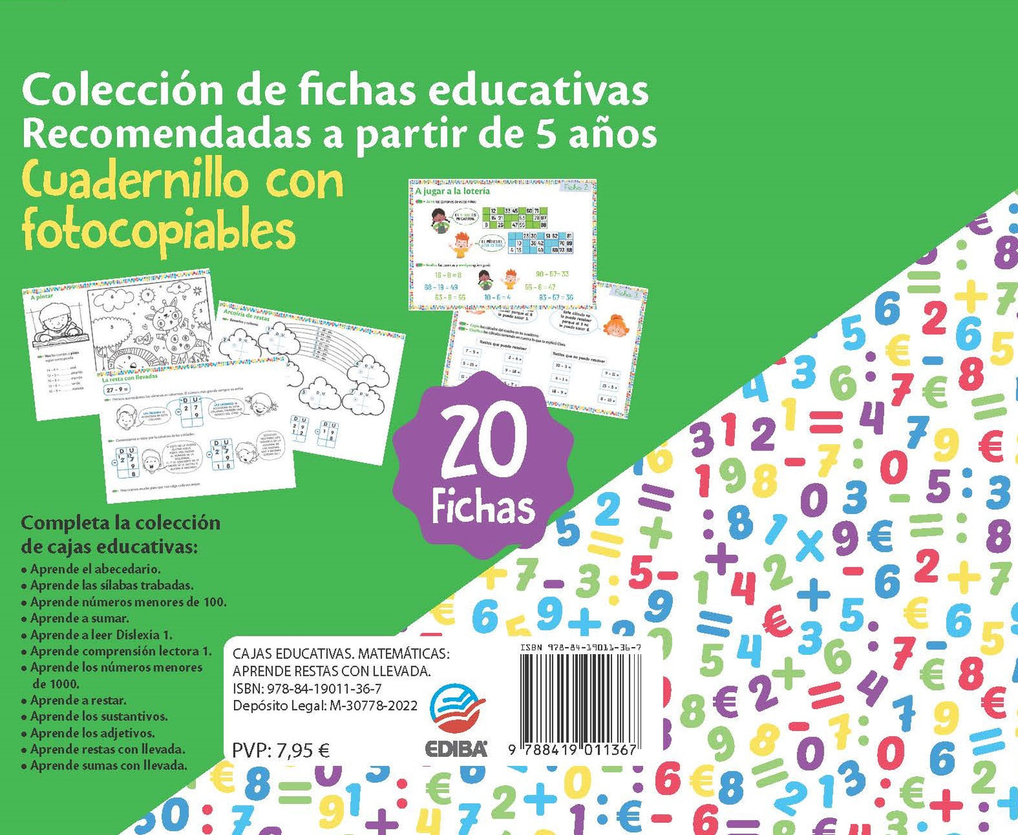Fichas Educativas Nº10 - Aprende Restas con llevada