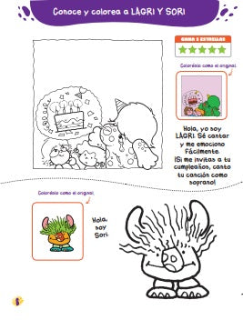 Libro para Colorear Mis Amigos Los Monstruos Nº 2