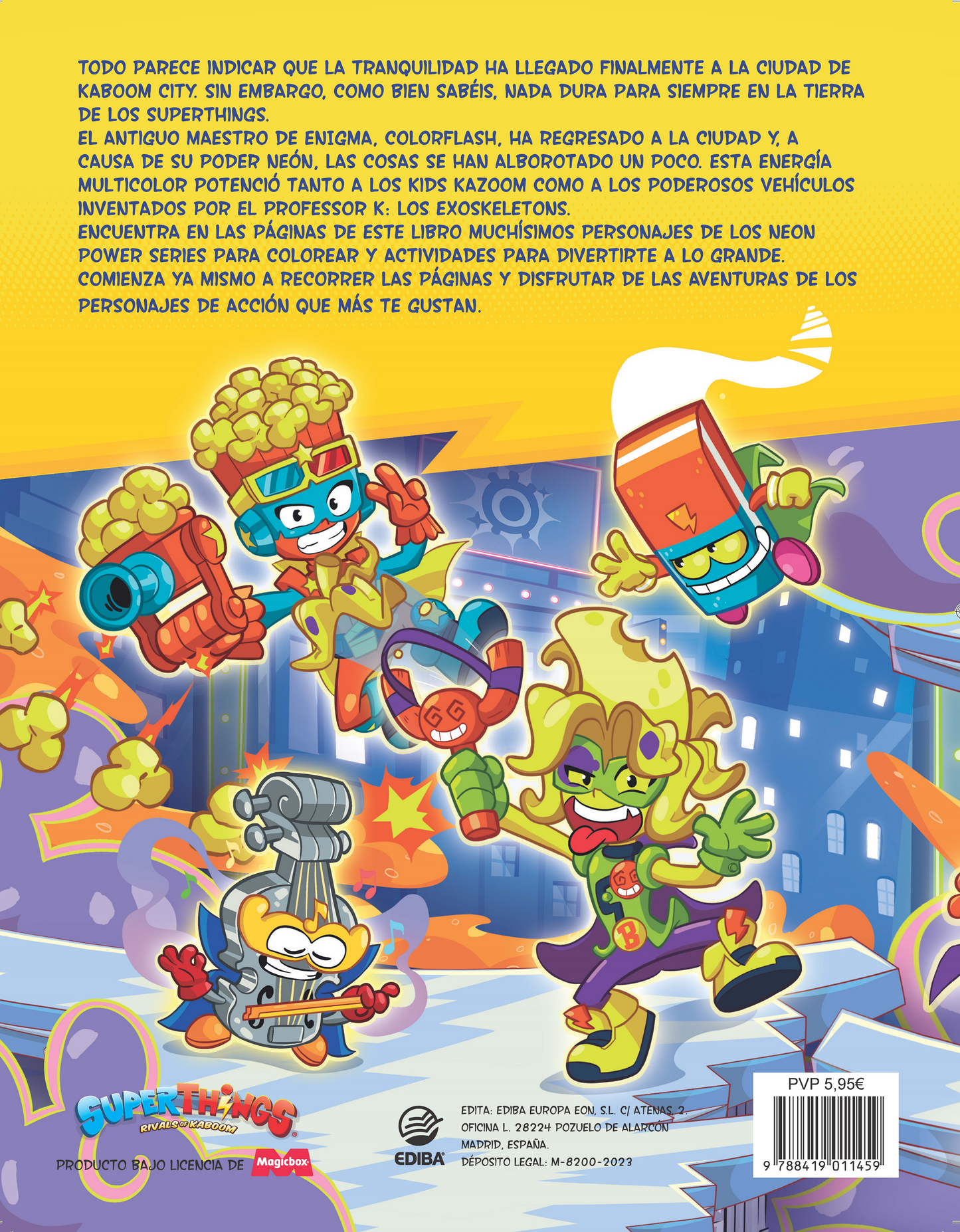 Libro para Colorear Superthings Nº11 Serie Neon Power