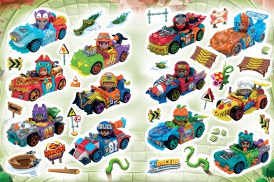 Libro Colorea y Pega T-Racers