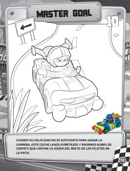 Libro Colorea y Pega T-Racers