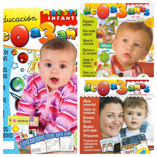 Educación de 0 a 3 años - Pack 3 Revistas Primavera