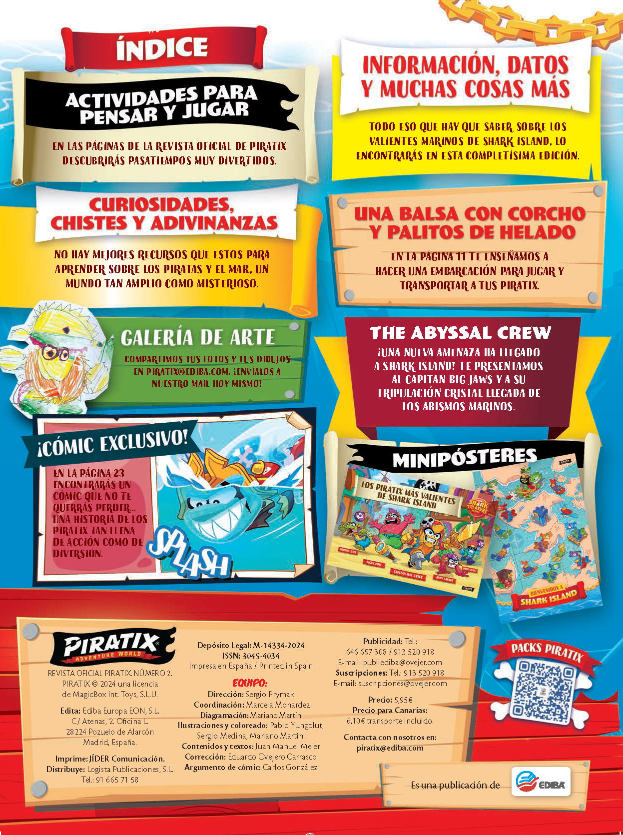 Revista Piratix Nº 2 Adventure World. Serie Shark Treasure.