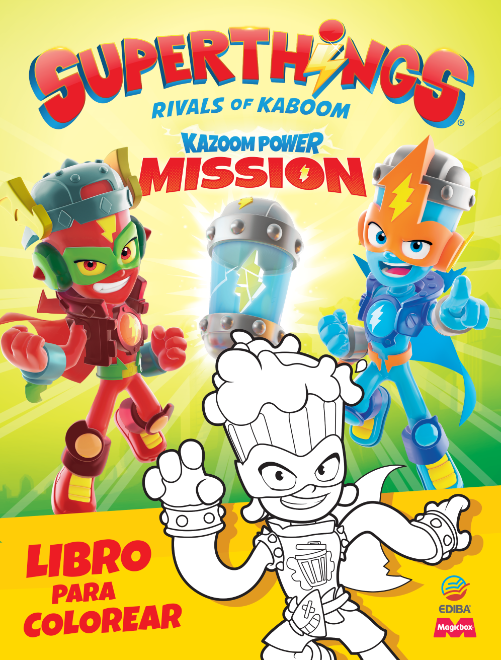 Libro para Colorear Superthings Nº 15 Kazoom Power - Mission