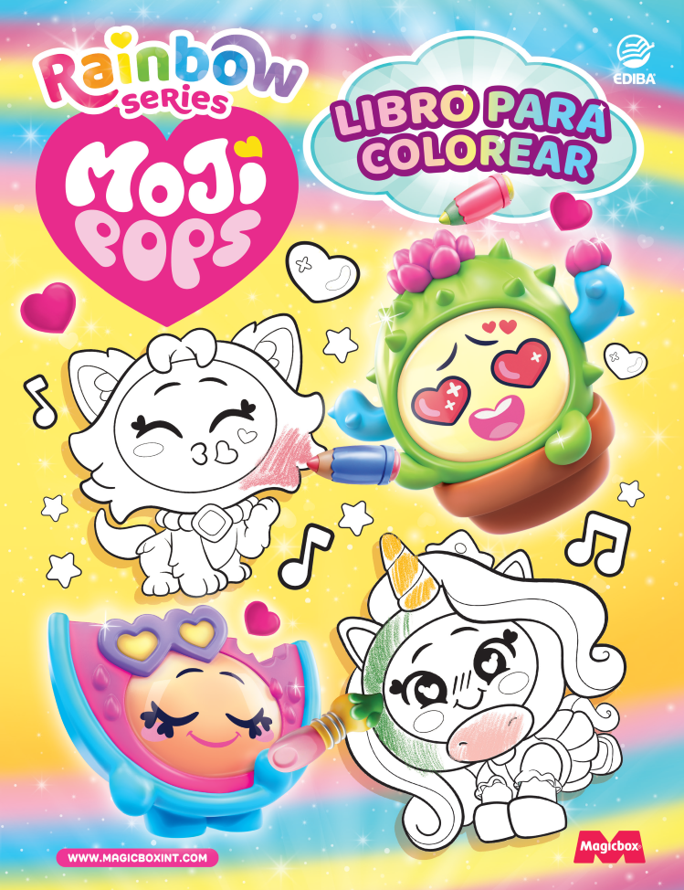 Libro para Colorear MojiPops Nº 4 - Serie Rainbow