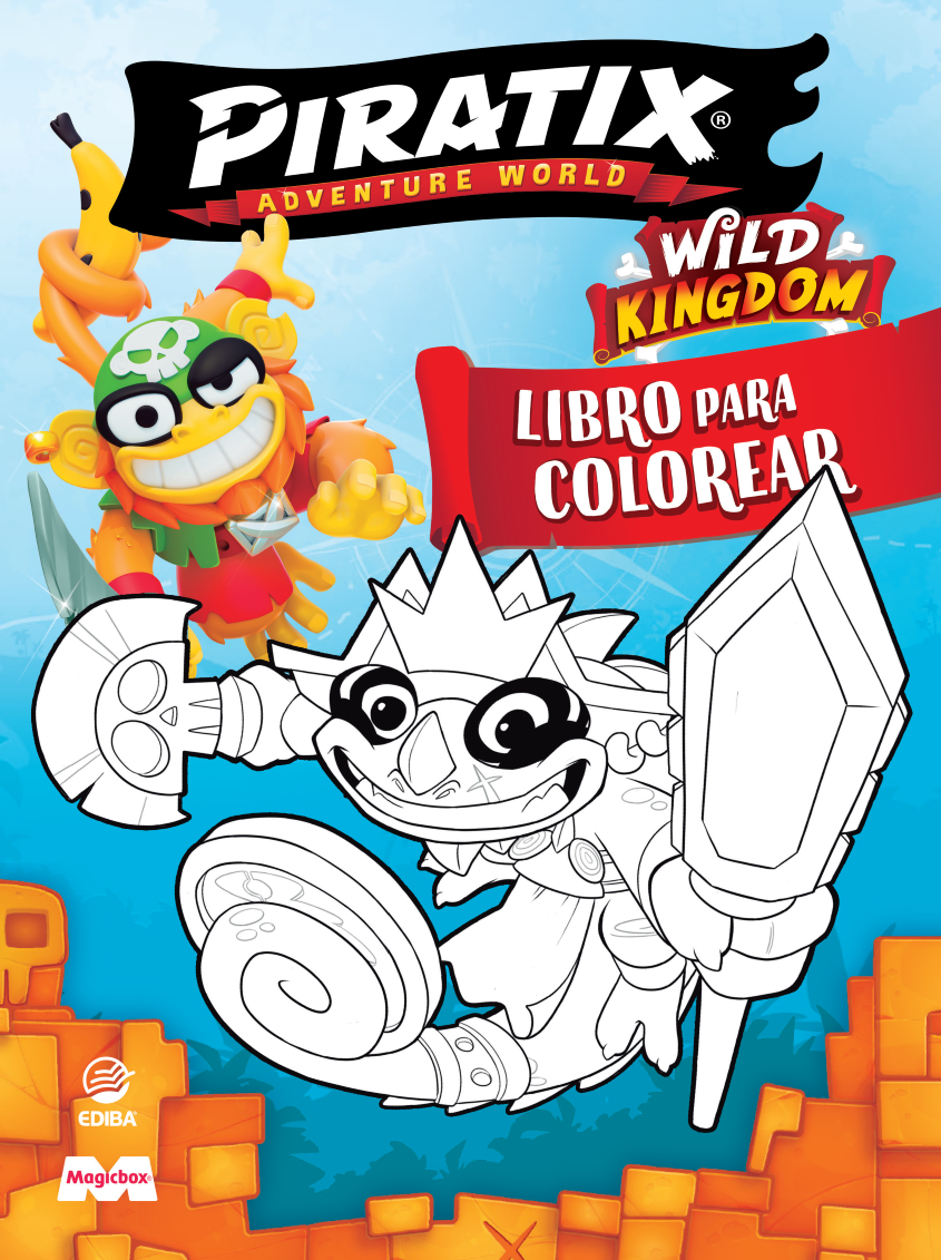 Libro para Colorear Piratix Nº 1 Wild Kingdom