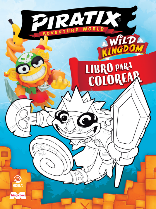 Libro para Colorear Piratix Nº 1 Wild Kingdom
