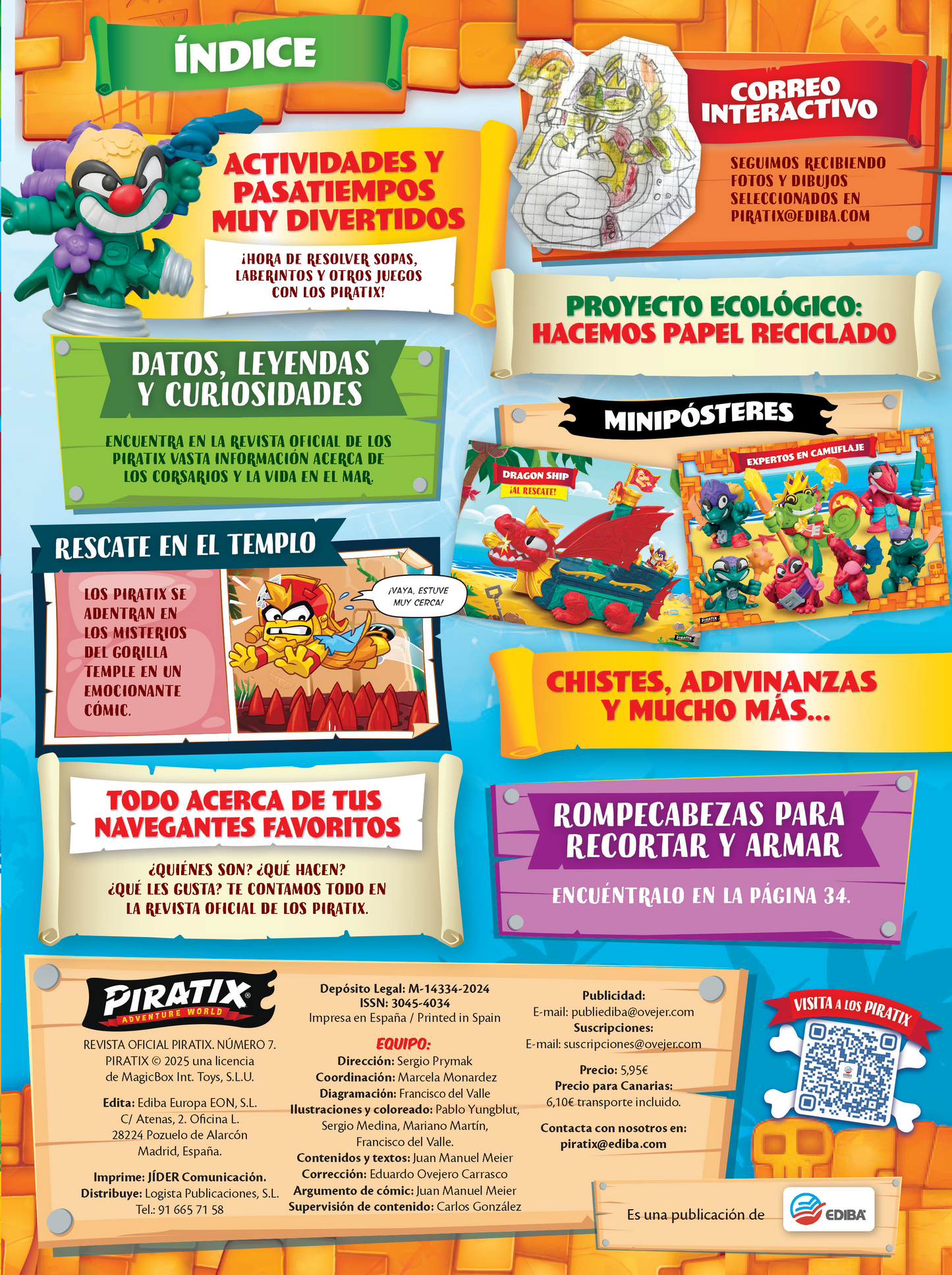 Revista Piratix Nº 7 Adventure World. Serie Wild Kingdom.