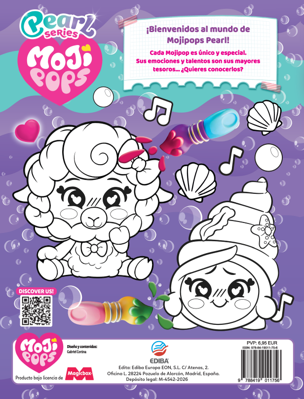 Libro para Colorear MojiPops Nº 5 - Serie Pearl