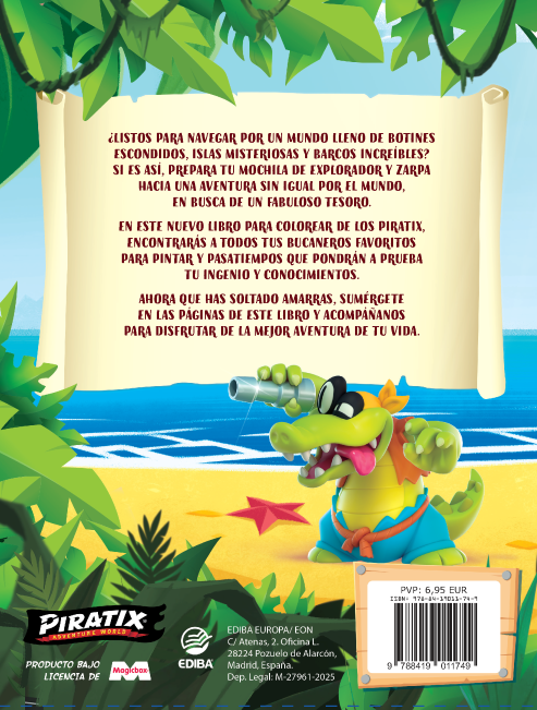 Libro para Colorear Piratix Nº 2 Adventure World