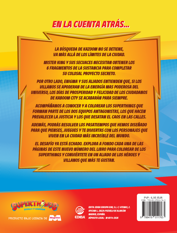 Libro para Colorear II Superthings Nº 17 Kazoom Power - Warriors