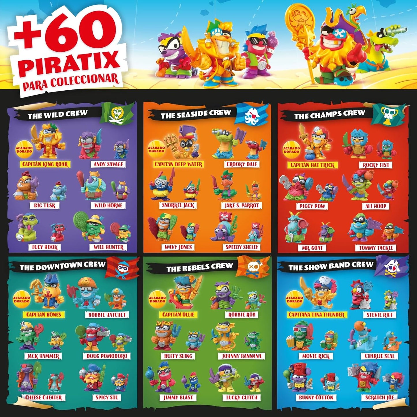 Pack 10 sobres Piratix - Golden Treasure