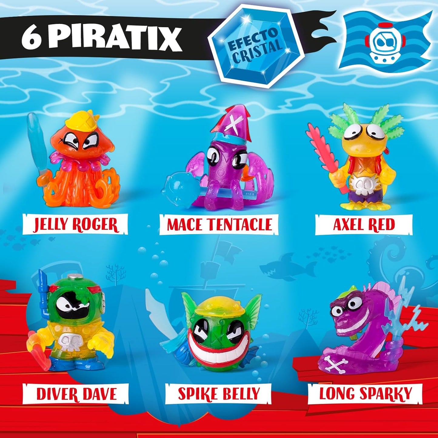 Pack 10 sobres Piratix - Shark Treasure