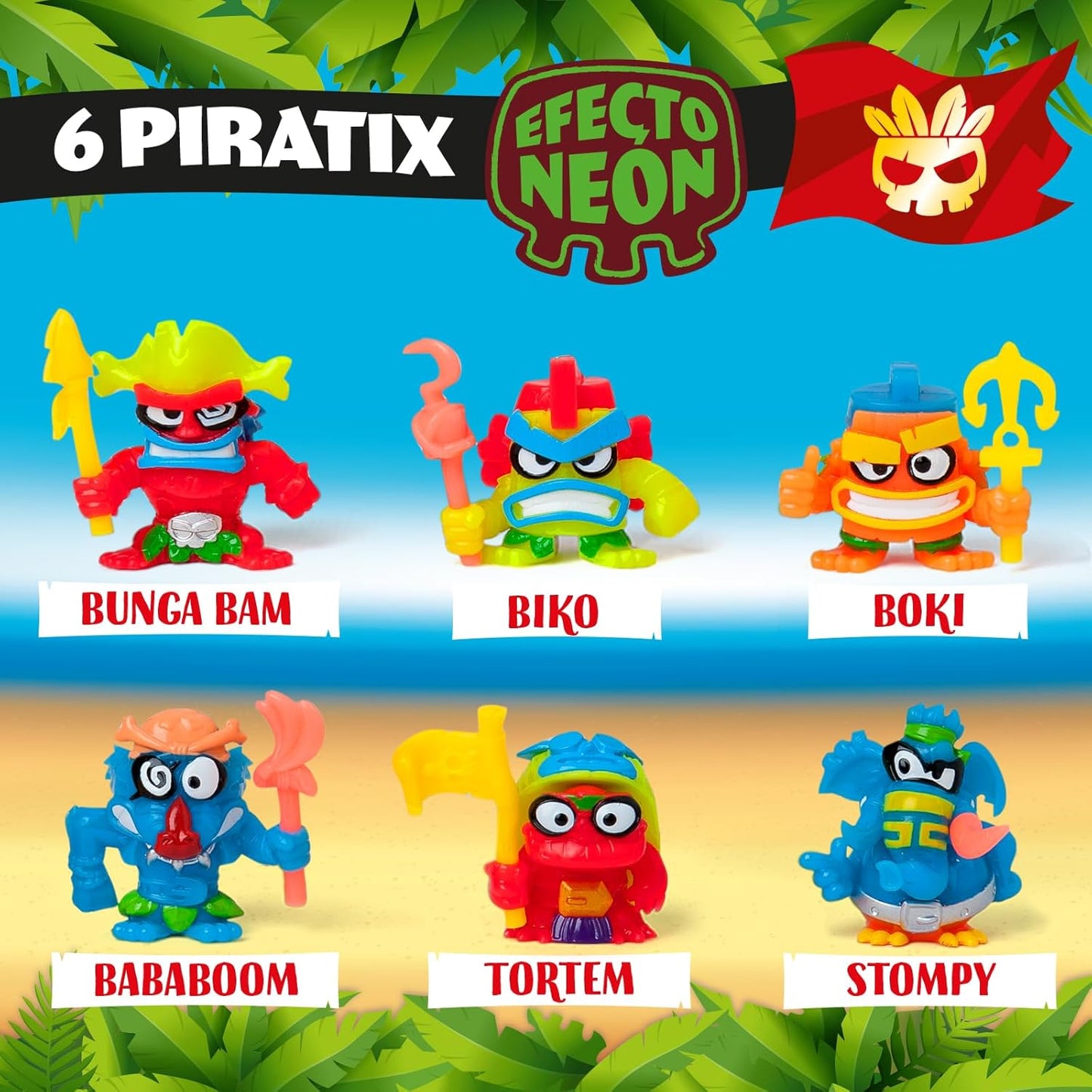 Pack 10 sobres Piratix - Crazy Jungle