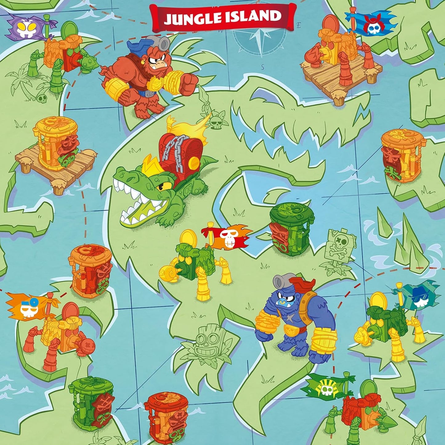 Pack 10 sobres Piratix - Crazy Jungle